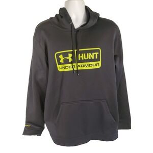 Under Armour Storm 1 Hunt Men‎ 2XL Black Hoodie Sweatshirt Pullover Loose
